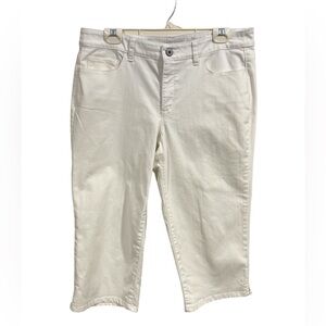 Christopher & Banks Modern Fit White Denim Casual Capris Size‎ 10 Beach Summer